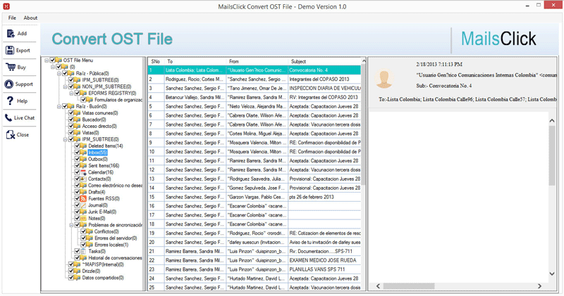 MailsClick Convert OST File screenshot