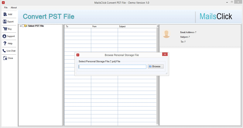 MailsClick PST Converter Windows 11 download