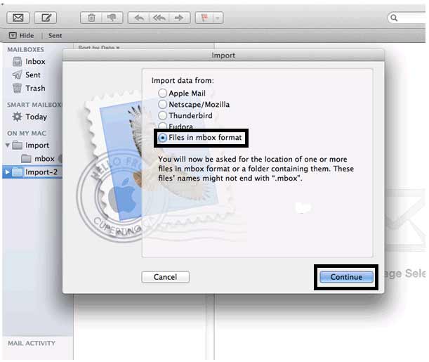 import mbox format