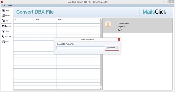 add dbx file