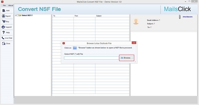 add nsf file