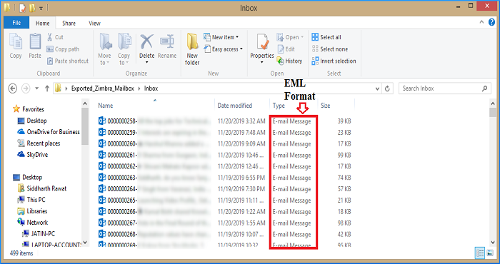 find zimbra files